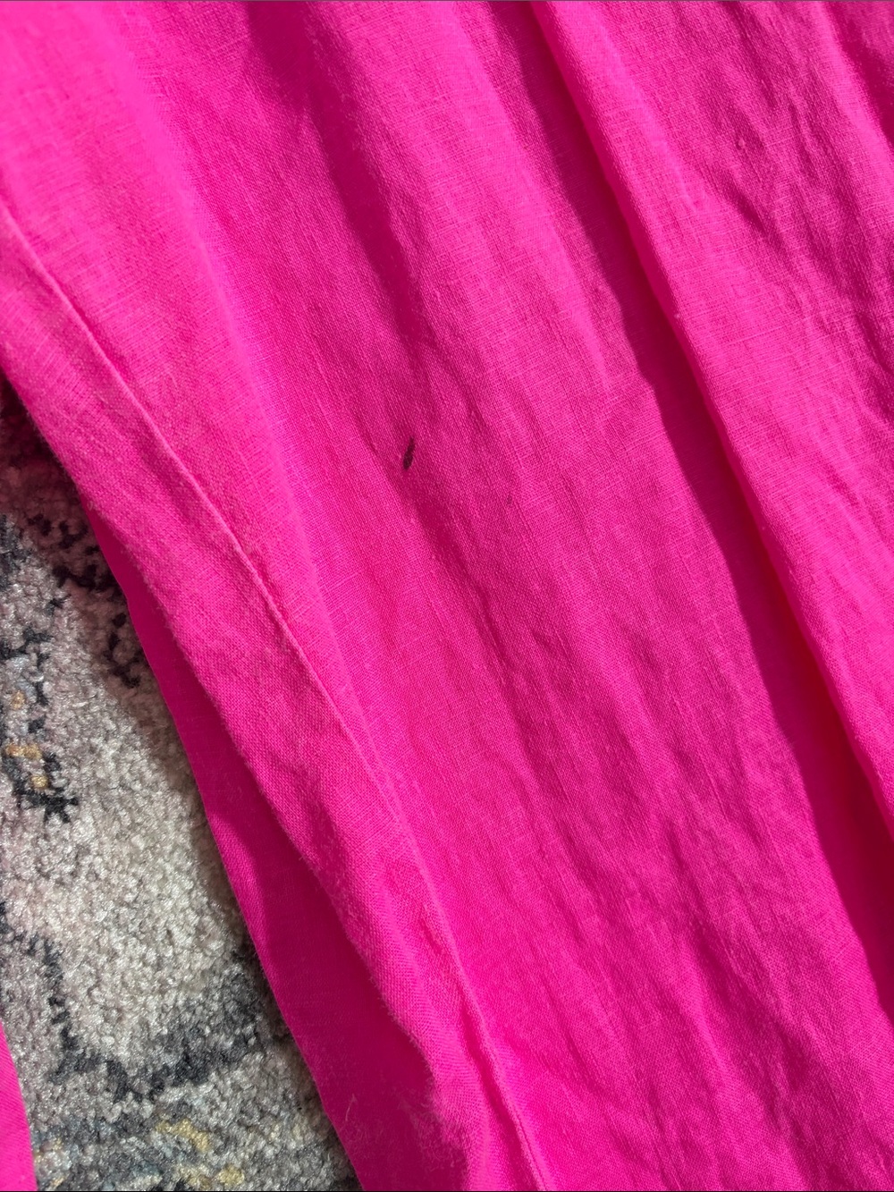 J. Crew Bright Hot Pink Wide-Leg Jumpsuit with Tie Waist - Picture 2 of 2